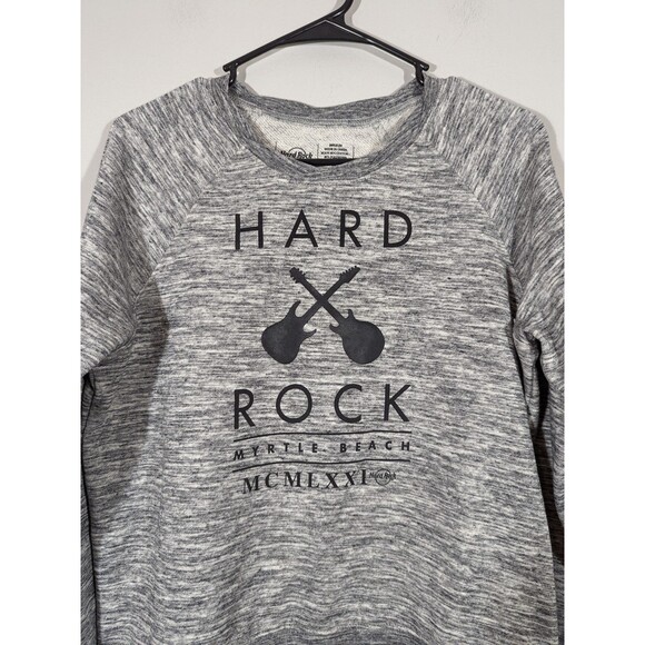 Hard Rock Cafe Sweatshirt Women Size M Grey Myrtle Beach Graphic Pullover - Picture 3 of 5